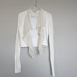 Kookai White Cream Longsleeve Cardigan Top